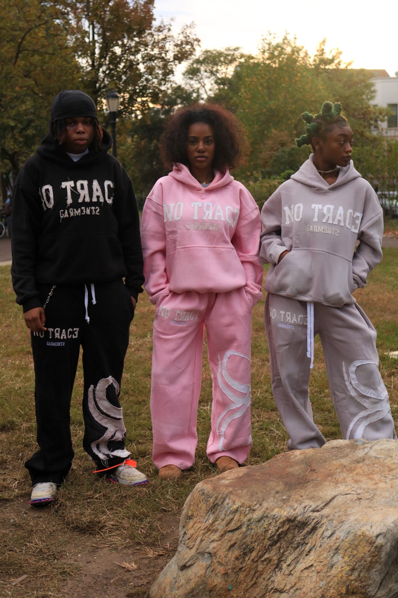 No Trace Distress Pink Sweatpants